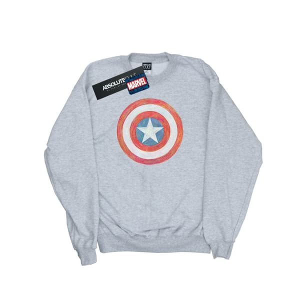 Marvel Mens Captain America Sketched Shield Sweatshirt