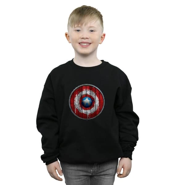 Marvel Boys Captain America Wooden Shield Sweatshirt