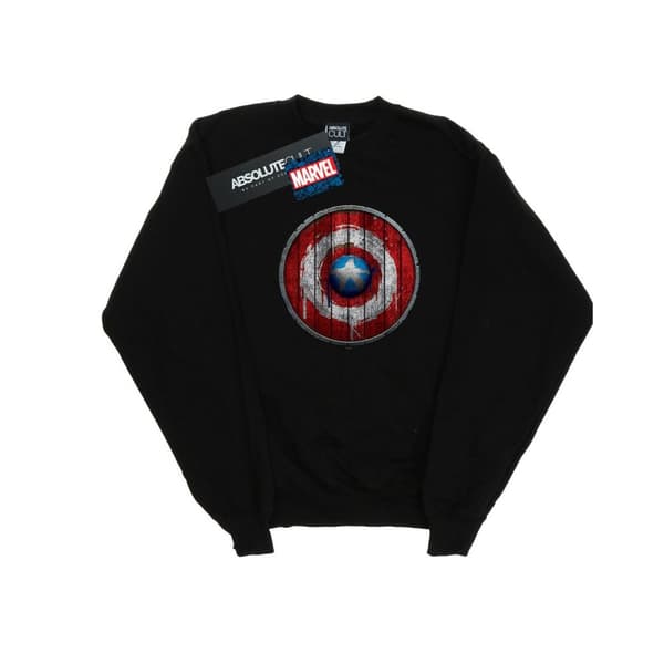 Marvel Boys Captain America Wooden Shield Sweatshirt