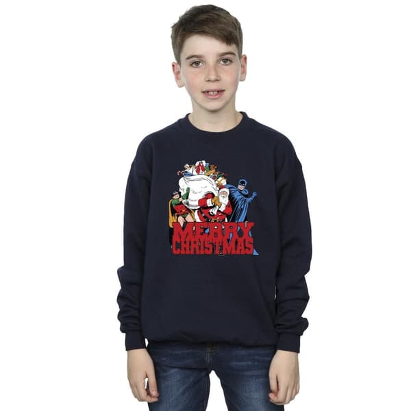 DC Comics Boys Batman Merry Christmas Comic Sweatshirt