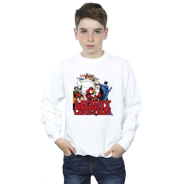 DC Comics Boys Batman Merry Christmas Comic Sweatshirt