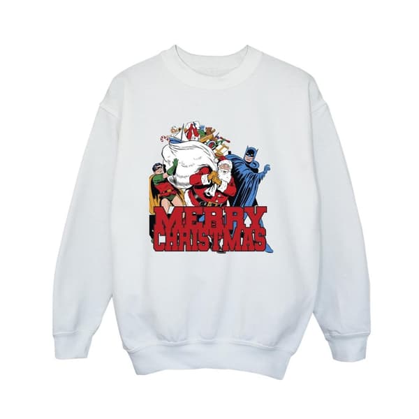 DC Comics Boys Batman Merry Christmas Comic Sweatshirt