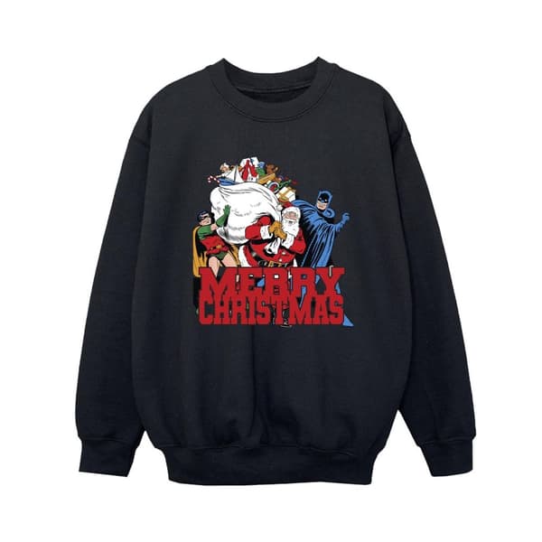 DC Comics Boys Batman Merry Christmas Comic Sweatshirt