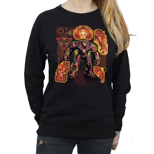 Marvel Womens/Ladies Avengers Infinity War Hulkbuster Blueprint Sweatshirt
