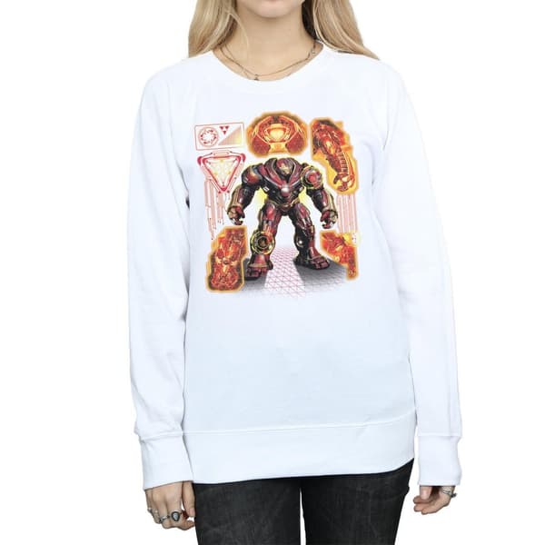 Marvel Womens/Ladies Avengers Infinity War Hulkbuster Blueprint Sweatshirt