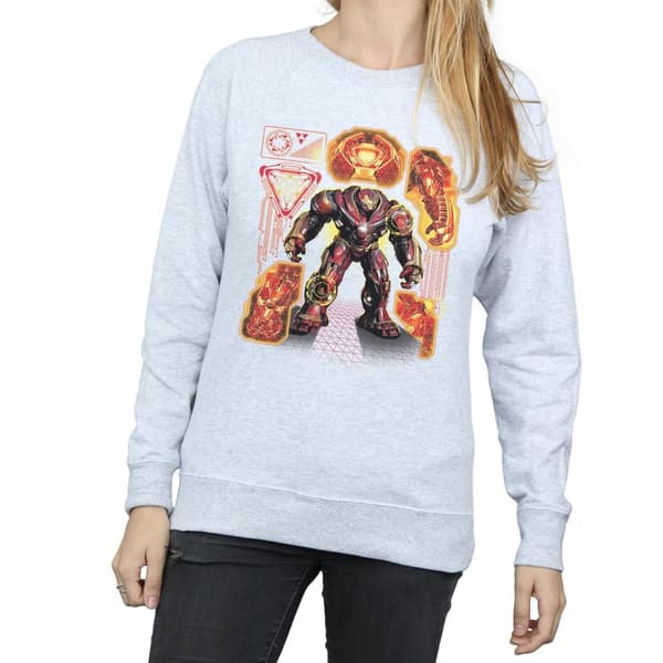 Marvel Womens/Ladies Avengers Infinity War Hulkbuster Blueprint Sweatshirt