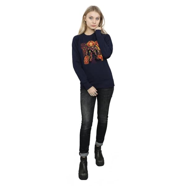 Marvel Womens/Ladies Avengers Infinity War Hulkbuster Blueprint Sweatshirt