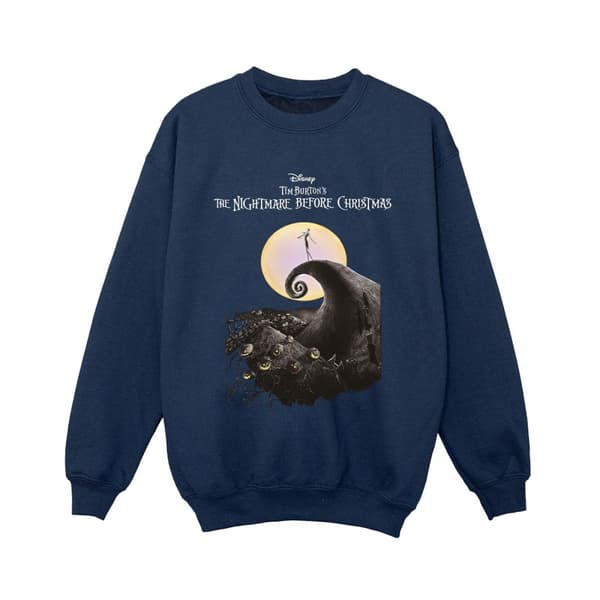The Nightmare Before Christmas Pojkar Moon Poster Sweatshirt