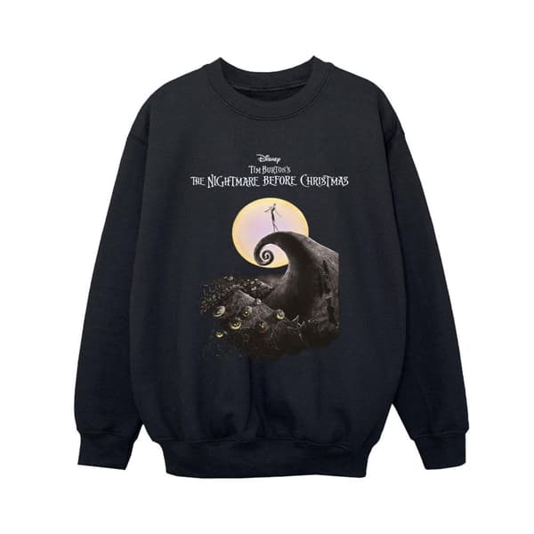 The Nightmare Before Christmas Boys Moon Poster Sweatshirt