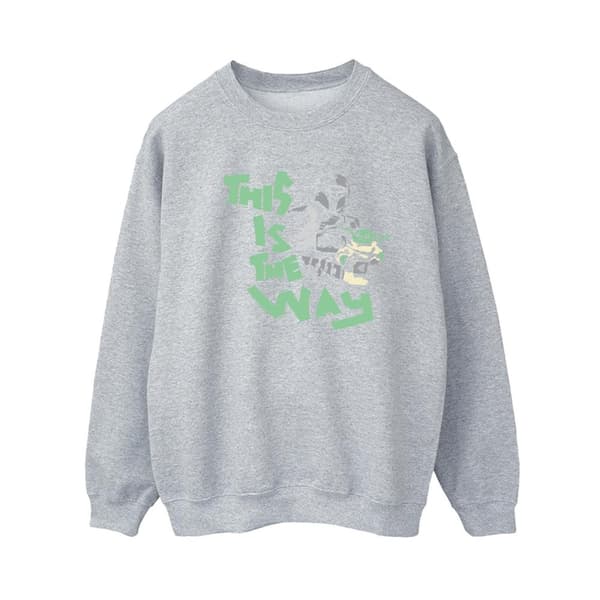 Star Wars Dam/Tjej The Mandalorian This Is The Way Duo Sweatshirt Sports Grey L