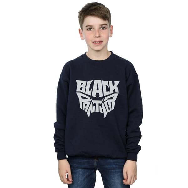 Marvel Boys Black Panther Worded Emblem Sweatshirt