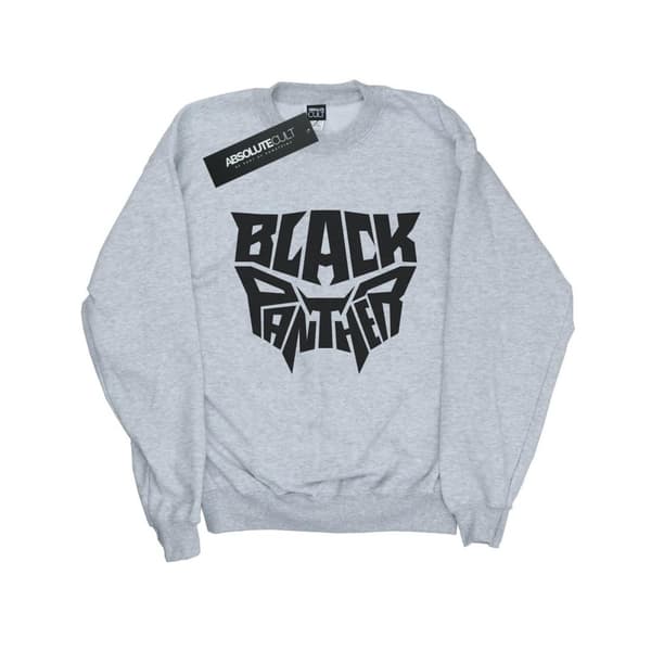 Marvel Boys Black Panther Worded Emblem Sweatshirt Sports Grey 7-8 Years