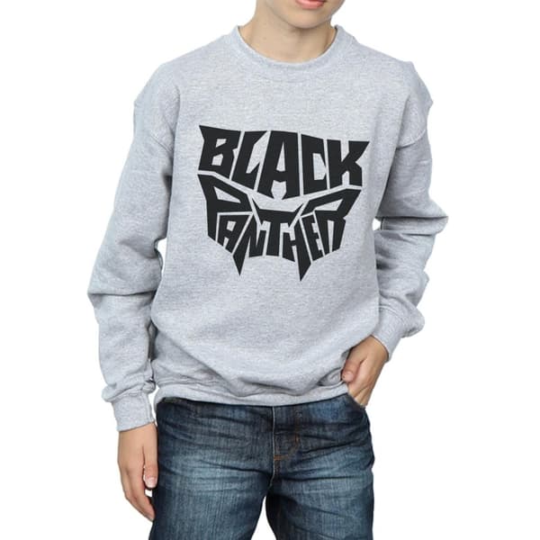Marvel Boys Black Panther Worded Emblem Sweatshirt