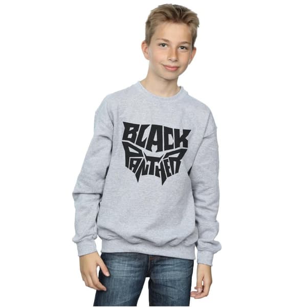Marvel Boys Black Panther Worded Emblem Sweatshirt