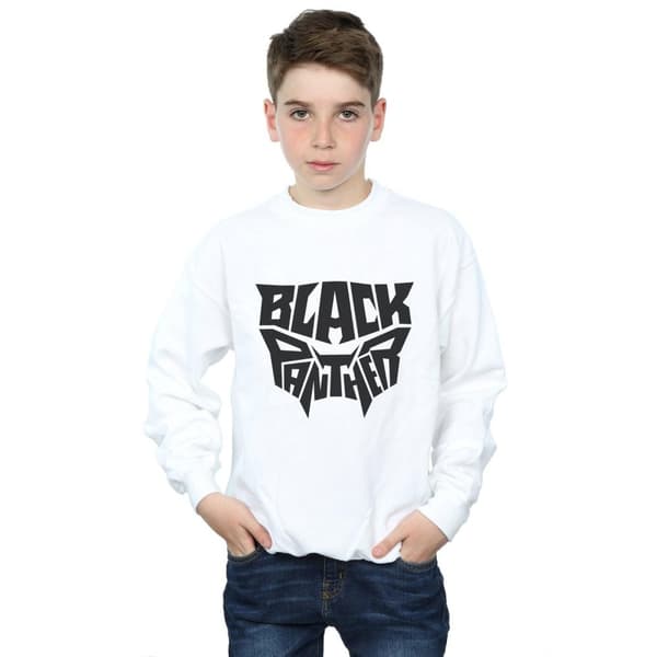 Marvel Boys Black Panther Worded Emblem Sweatshirt