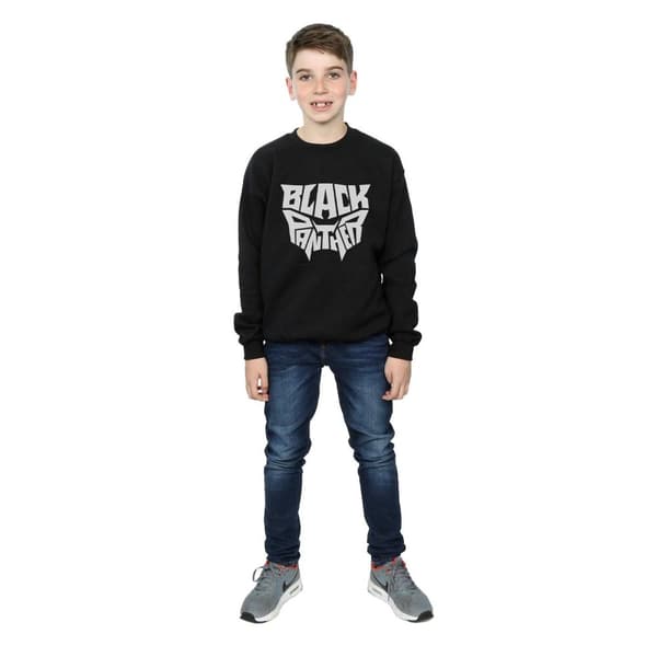 Marvel Boys Black Panther Worded Emblem Sweatshirt