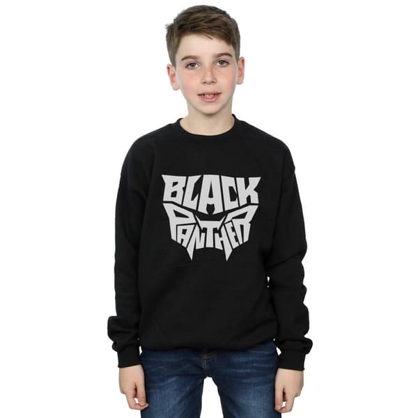 Marvel Boys Black Panther Worded Emblem Sweatshirt