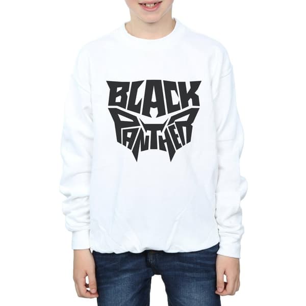 Marvel Boys Black Panther Worded Emblem Sweatshirt
