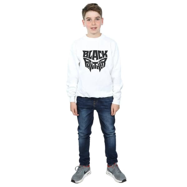 Marvel Boys Black Panther Worded Emblem Sweatshirt