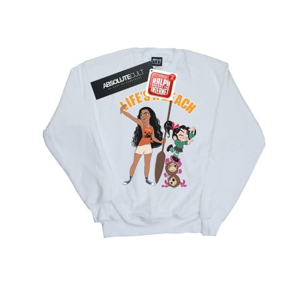 Disney Mens Wreck It Ralph Moana And Vanellope Sweatshirt