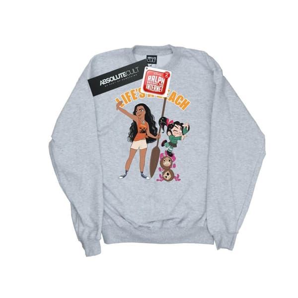 Disney Mens Wreck It Ralph Moana And Vanellope Sweatshirt