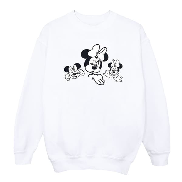 Disney Mens Minnie Mouse Three Faces Sweatshirt