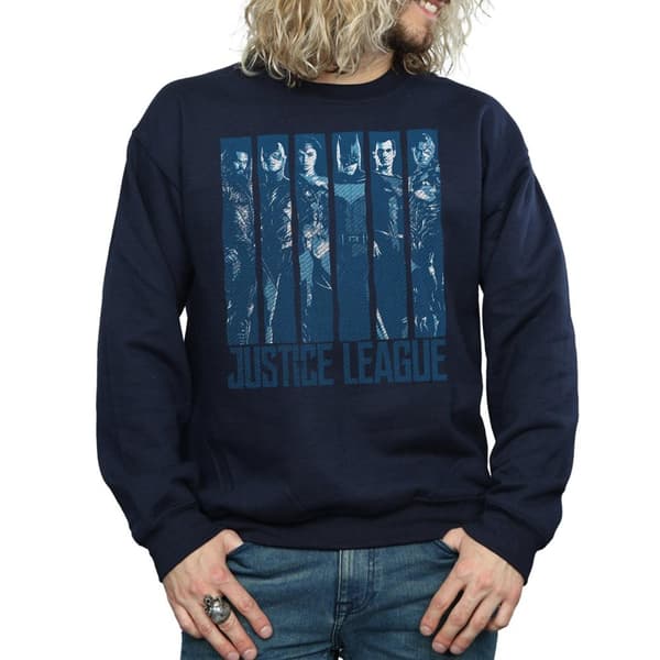 DC Comics Sweatshirt - Justice League Movie Double Indigo, herr