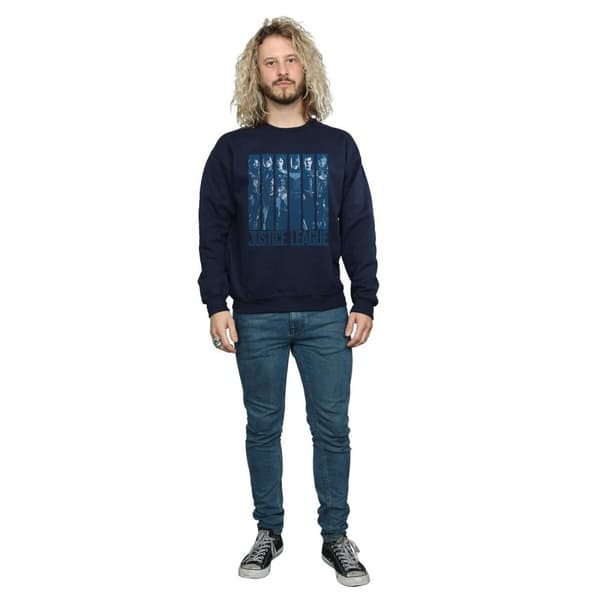 DC Comics Sweatshirt - Justice League Movie Double Indigo, herr