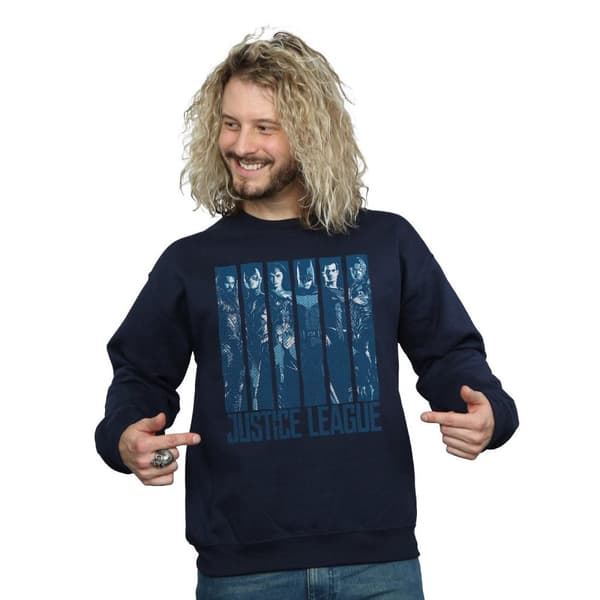 DC Comics Sweatshirt - Justice League Movie Double Indigo, herr