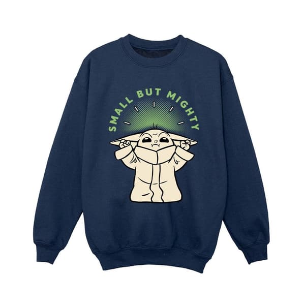Star Wars Pojkar Mandalorian Small But Mighty Grogu Sweatshirt Navy Blue 12-13 Years