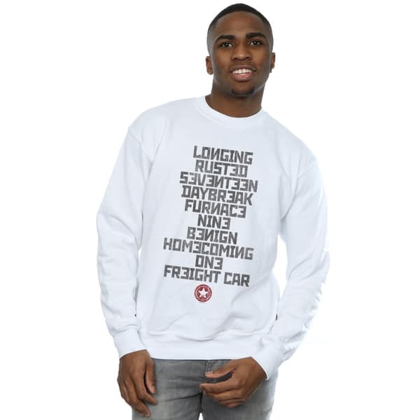 Marvel Mens Winter Soldier Trigger Words Sweatshirt