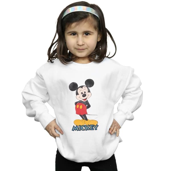Disney Girls Mickey Mouse Retro Pose Sweatshirt