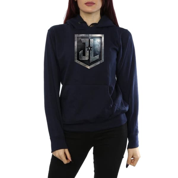 DC Comics Womens/Ladies Justice League Movie Shield Hoodie