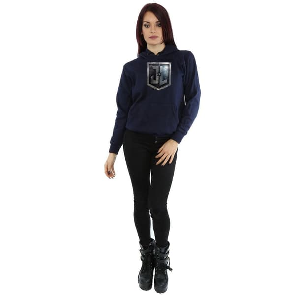 DC Comics Womens/Ladies Justice League Movie Shield Hoodie