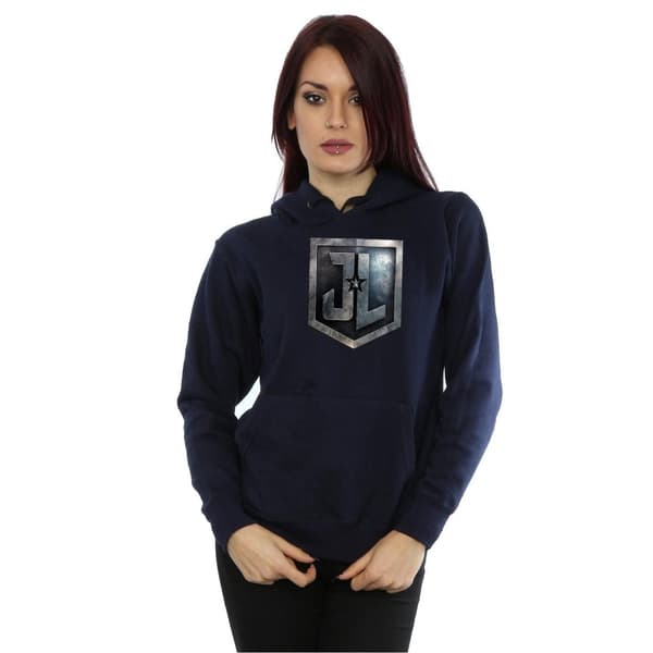 DC Comics Womens/Ladies Justice League Movie Shield Hoodie