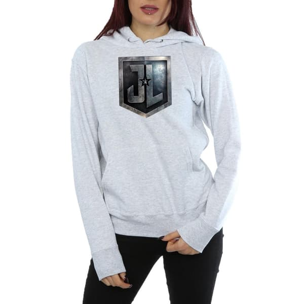 DC Comics Womens/Ladies Justice League Movie Shield Hoodie