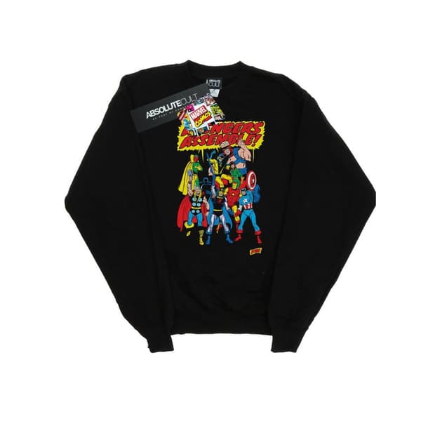 Marvel Comics Womens/Ladies Avengers Assemble Sweatshirt Black L