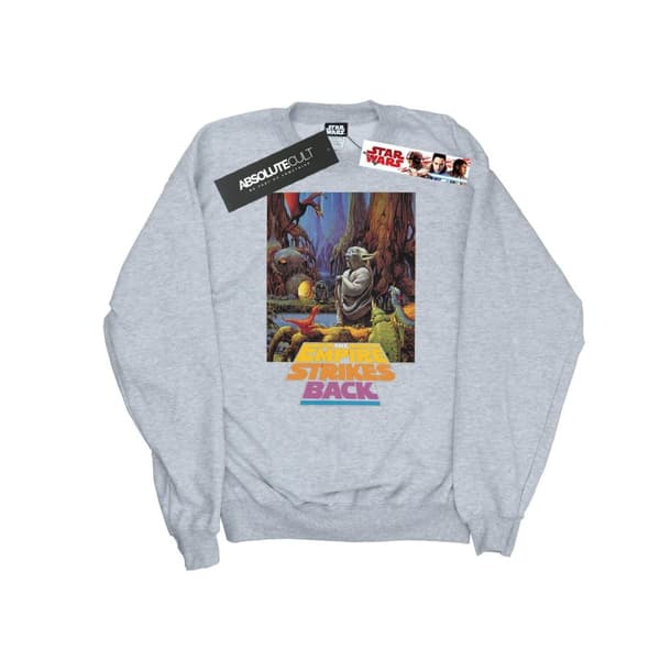 Star Wars Womens/Ladies Yoda Poster Sweatshirt Sports Grey XL