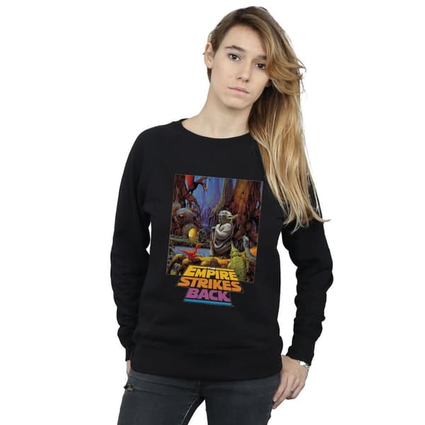 Star Wars Sweatshirt med Yoda-affisch för kvinnor/damer