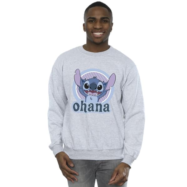 Disney Mens Lilo And Stitch Ohana Circle Sweatshirt