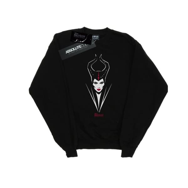 Disney Dam/kvinnor Maleficent Mistress Of Evil Face Sweatshirt Black XXL