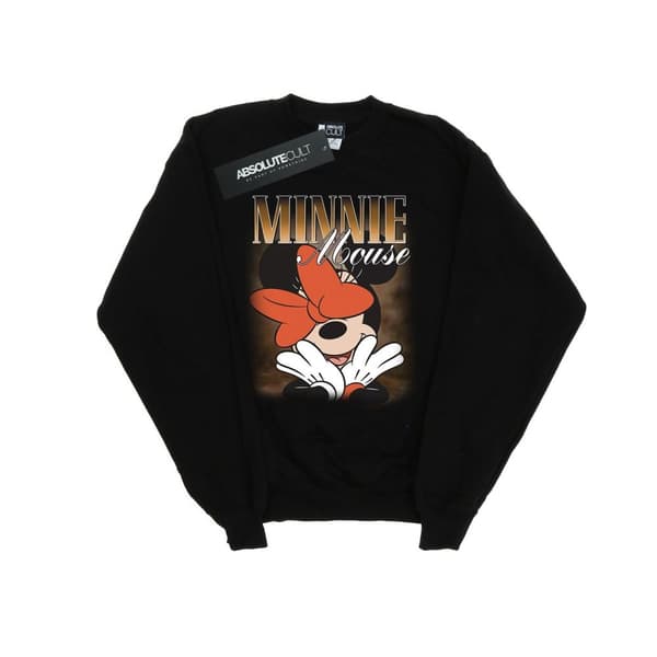 Disney Mens Minnie Mouse Bow Montage Sweatshirt