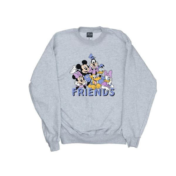 Disney Mens Classic Friends Sweatshirt Sports Grey 3XL