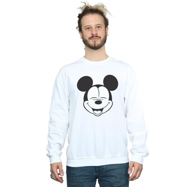 Disney Mens Musse Pigg med slutna ögon - Sweatshirt