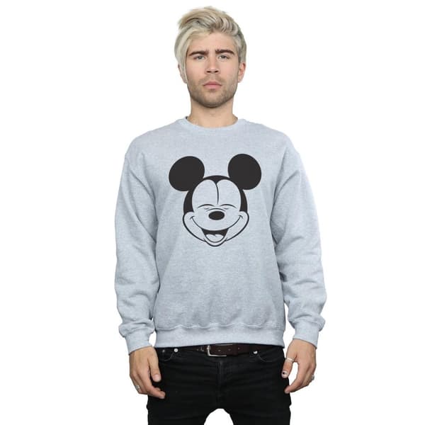 Disney Mens Musse Pigg med slutna ögon - Sweatshirt