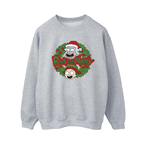 Rick And Morty Sweatshirt med julkrans för kvinnor/damer