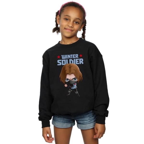 Marvel Girls Winter Soldier Bucky Toon Sweatshirt