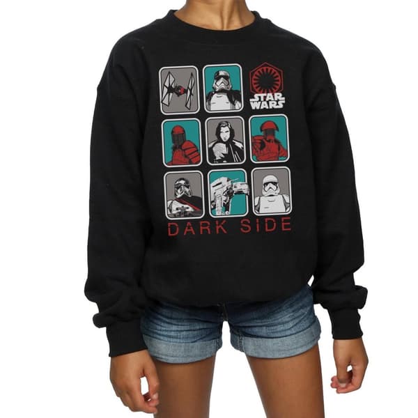 Star Wars Sweatshirt med flera karaktärer för flickor Den sista Jedi-riddaren - mörka sidan