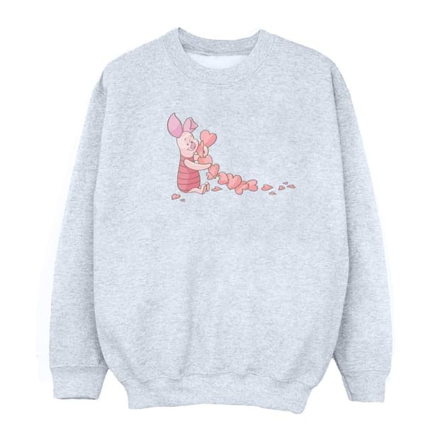 Disney Dam/Tjej Winnie The Pooh Nasse Hjärterkedja Sweatshirt