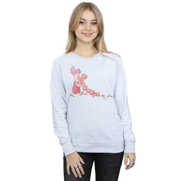 Disney Dam/Tjej Winnie The Pooh Nasse Hjärterkedja Sweatshirt